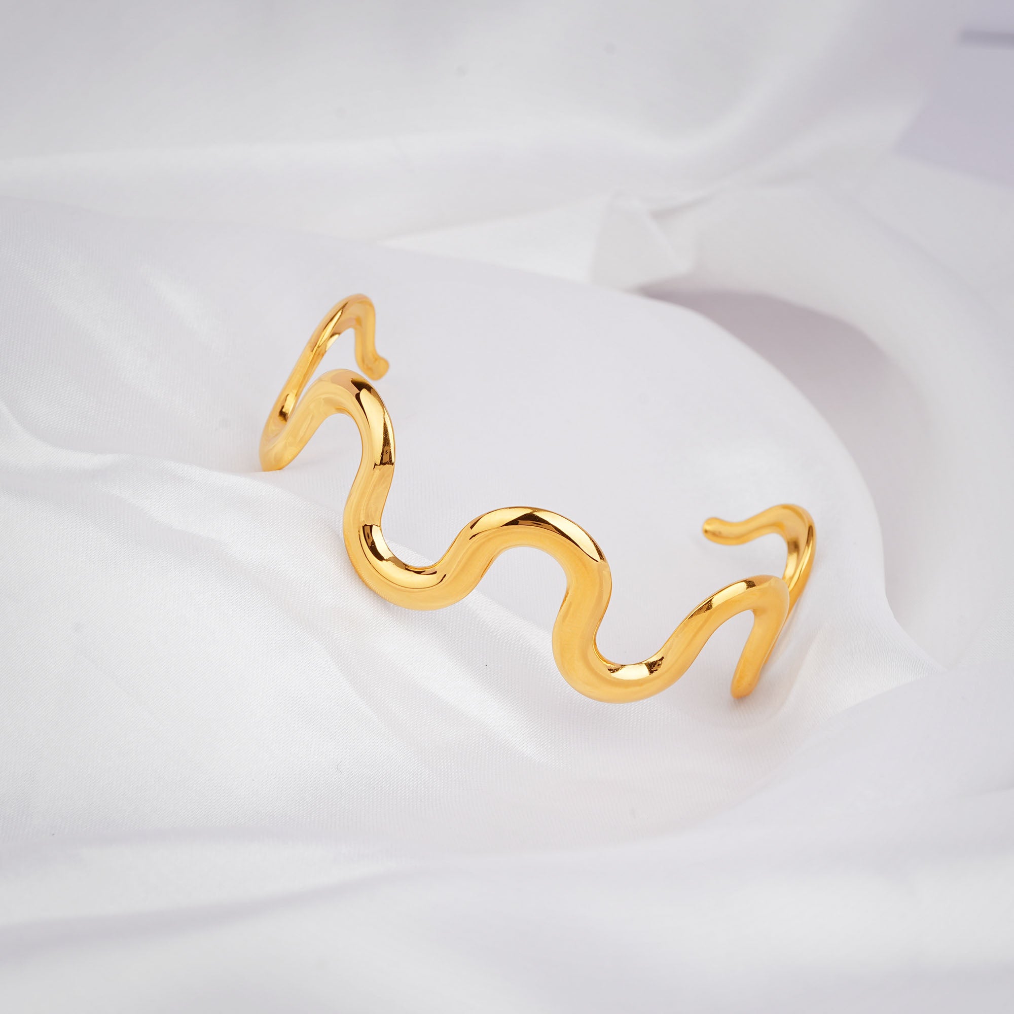 Lightweight wrap bracelet styled on wrist