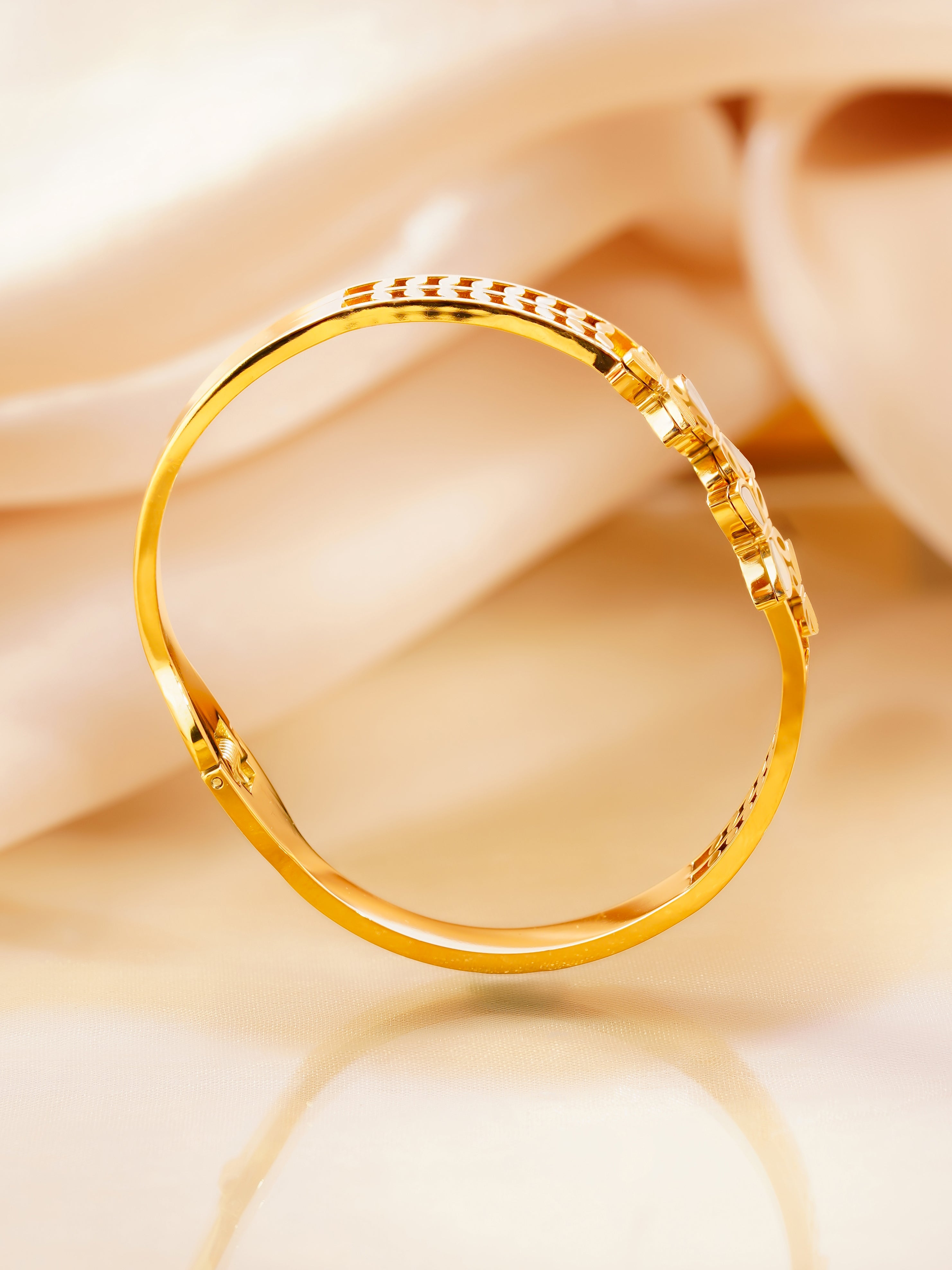 18K Gold Plated Butterfly Cuff Bracelet