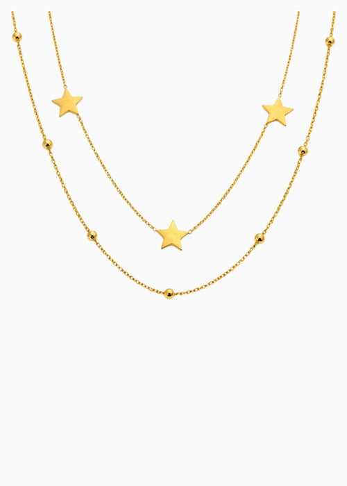Star Scattered Layered Necklace