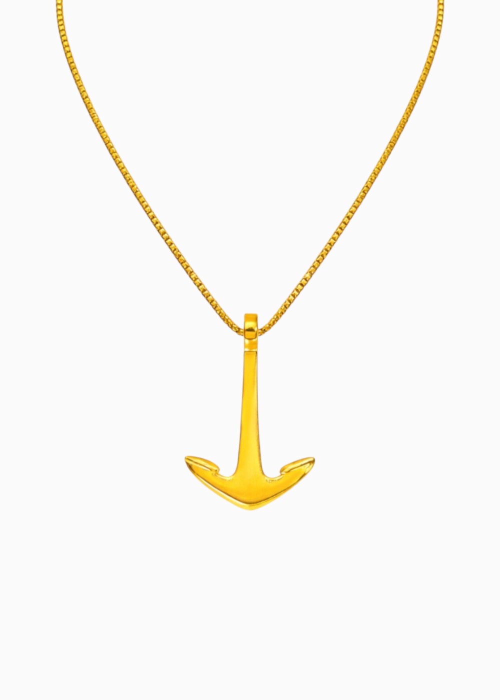 18K Gold Plated Anchor Pendant Necklace