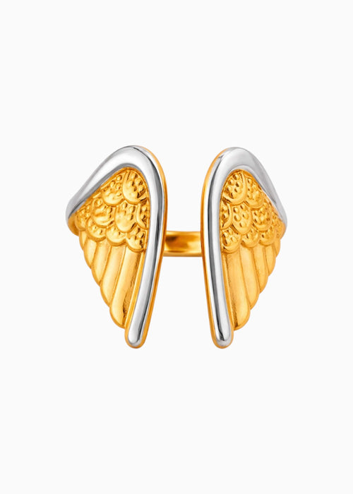 Angel Wing Ring Two Tone