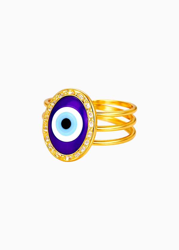 Blue Evil Eye Ring