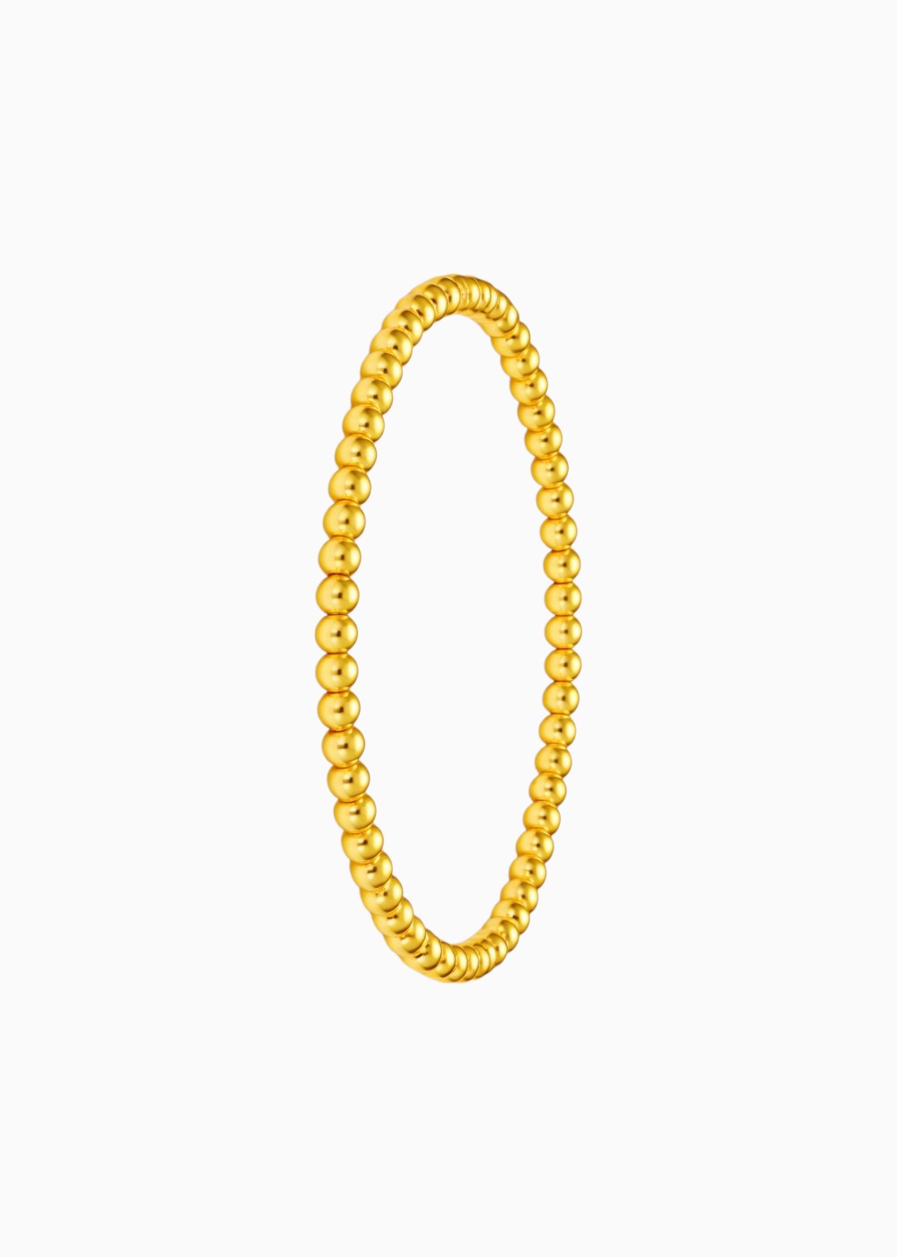 18K Gold Plated Classic Beaded Openable Bracelet
