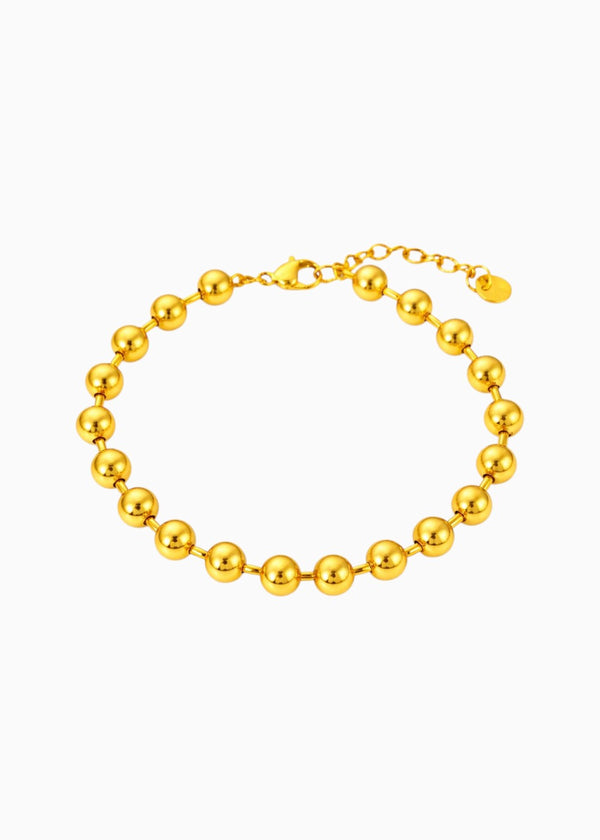 Gold Sphere Chain Bracelet