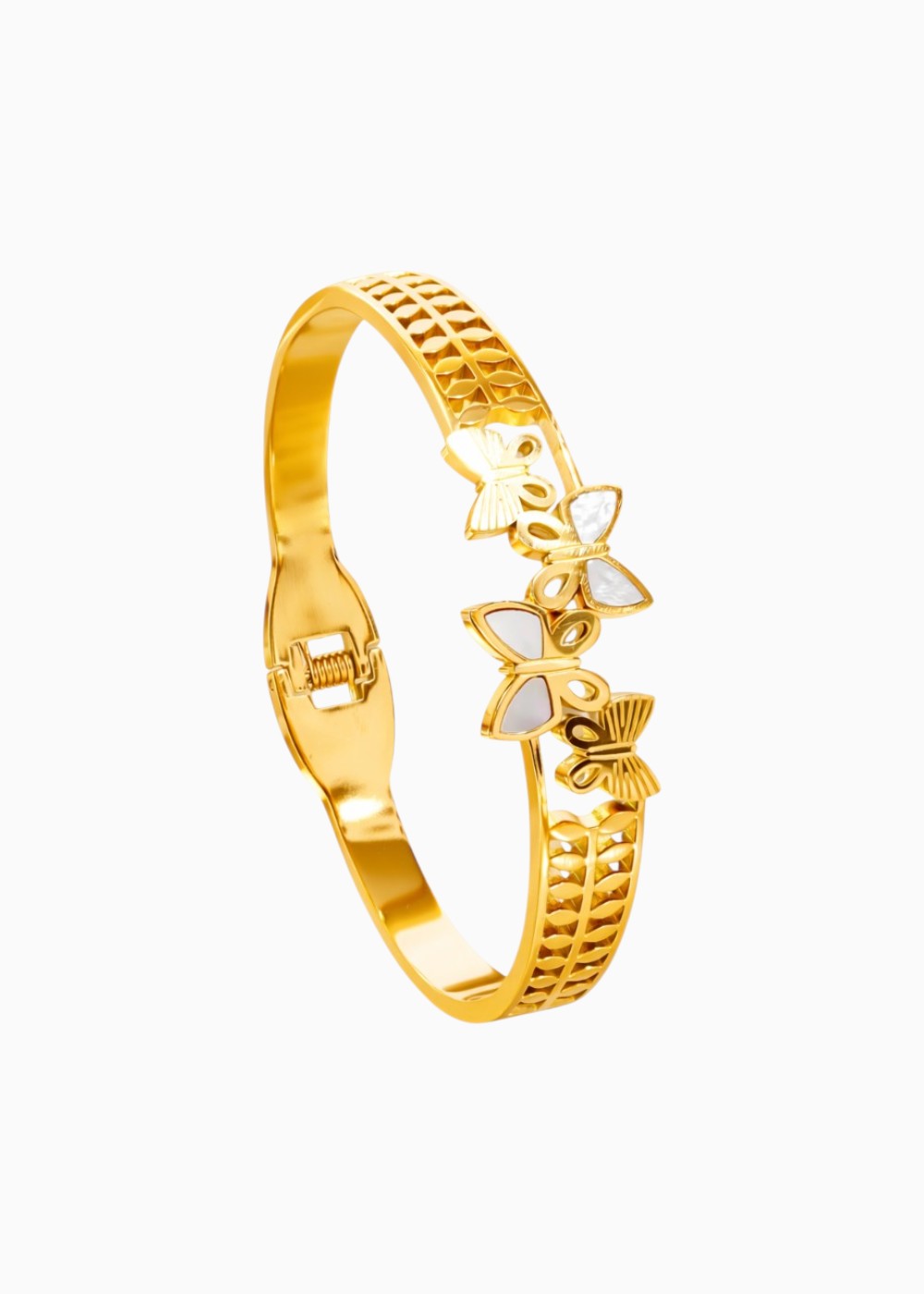 18K Gold Plated Butterfly Cuff Bracelet