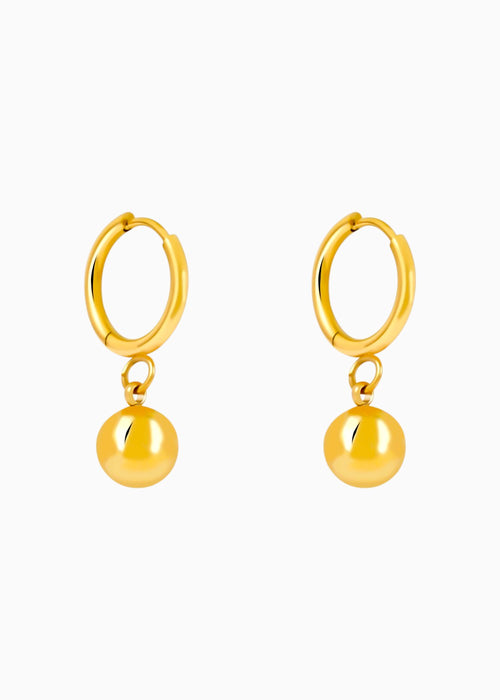 Orb Drop Huggie Hoops