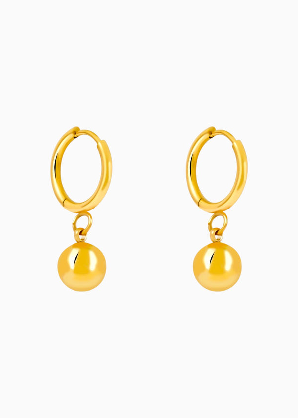 Orb Drop Huggie Hoops