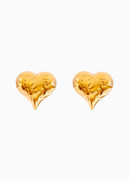 Big Puffed Heart Studs