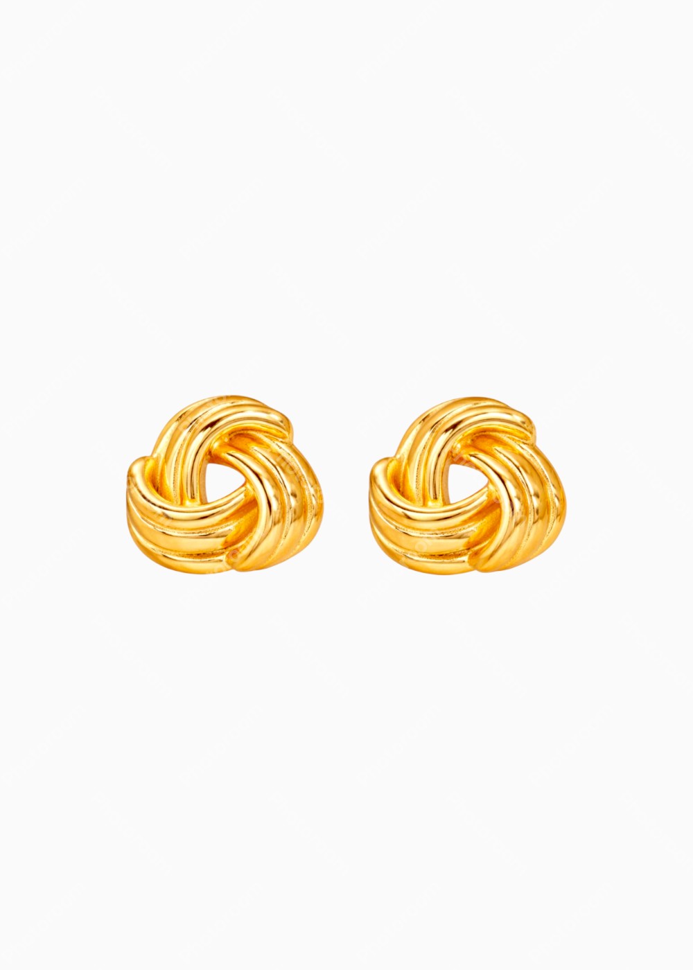 18K Gold Plated Knot Stud Earrings