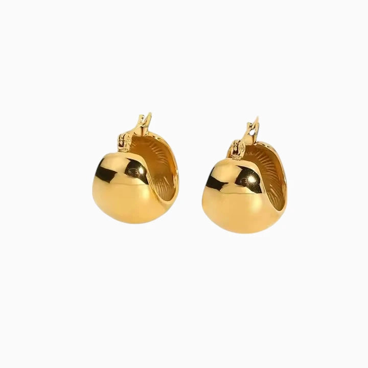 18K Gold Plated Chunky Hoop Earrings
