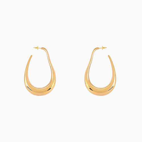 Teardrop Long Hoop Earrings