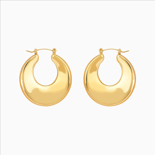 Chunky Crescent Hoop Earrings