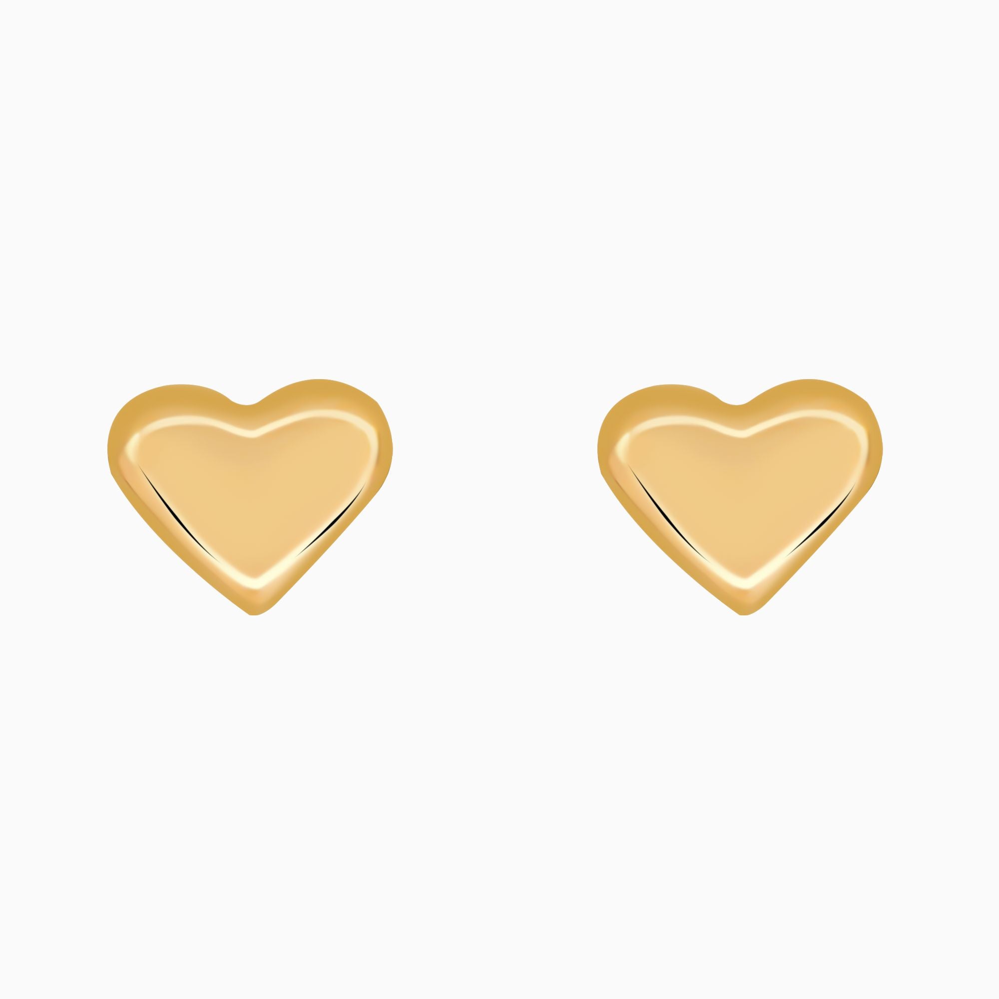 18K Gold Plated Whisper Hearts Small Heart Stud Earrings