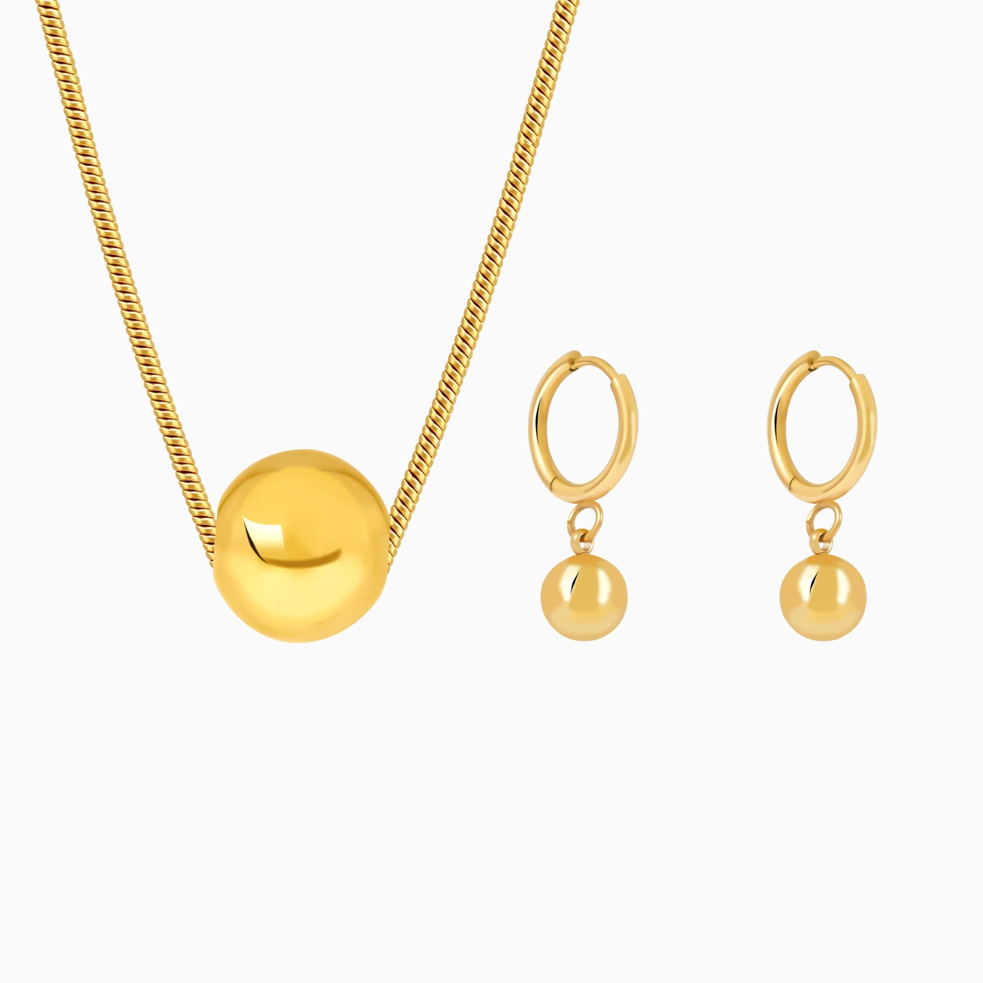 18K Gold Plated Golden Orb Jewellery Set