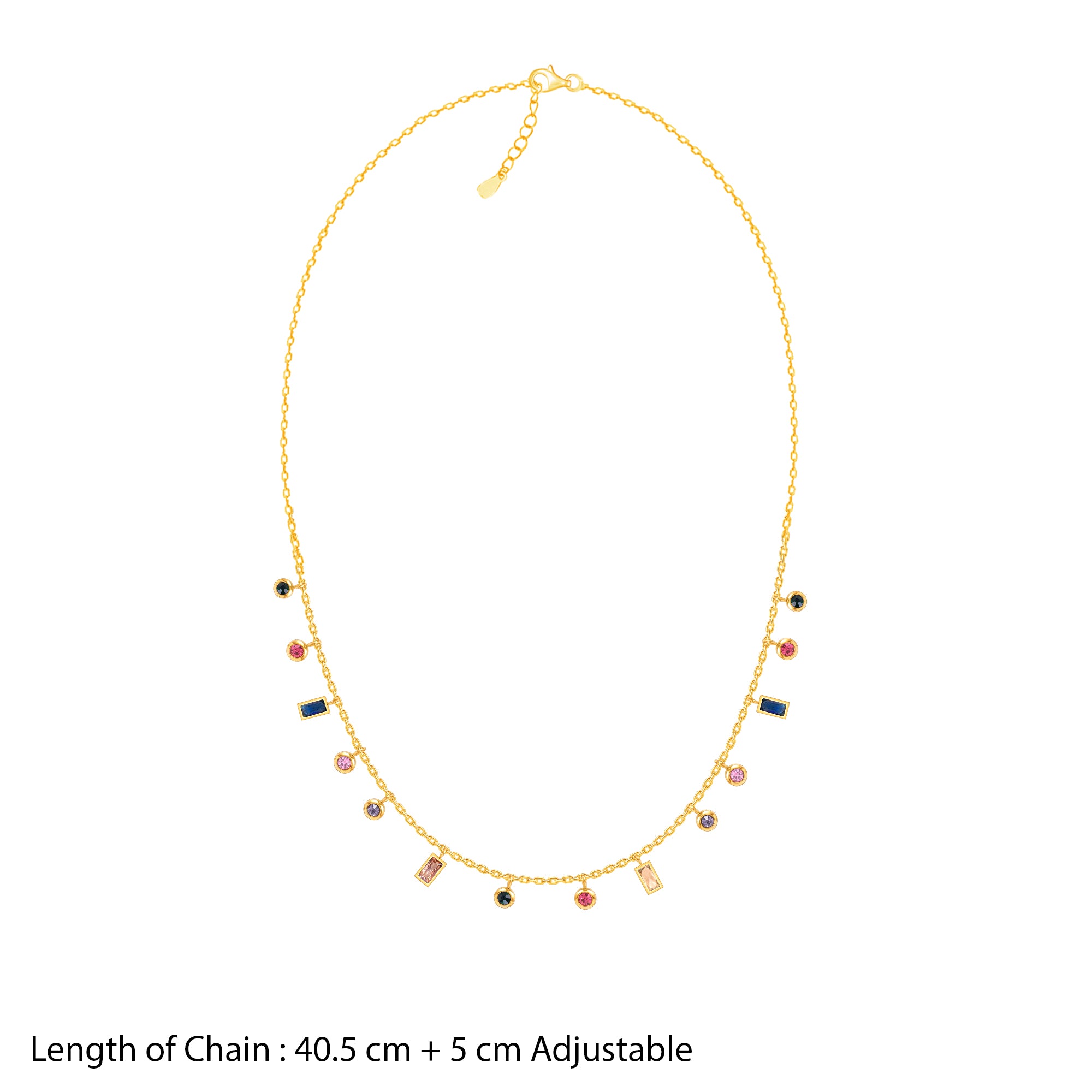 18K Gold Plated Golden Glow Multi-Colored Charms Jewellery Set