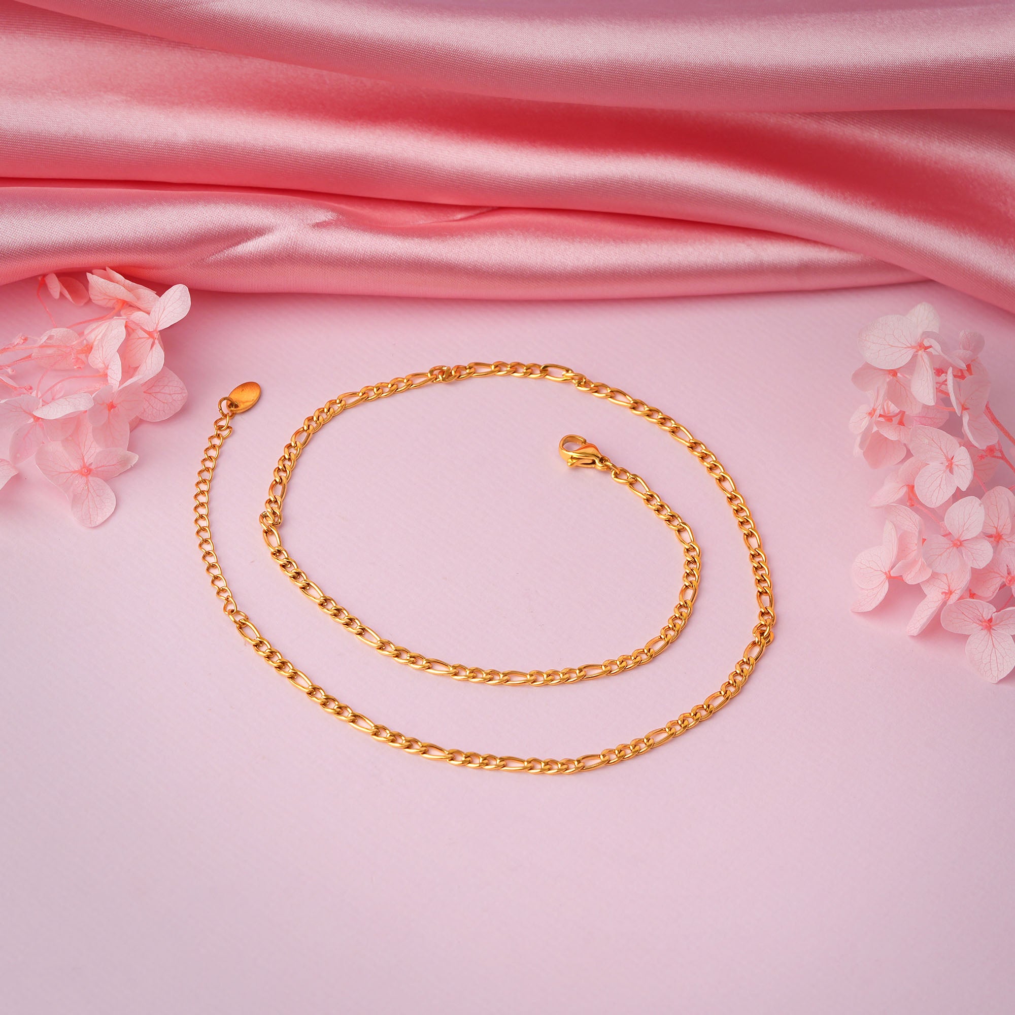 18K Gold Plated Classic Figaro Chain Necklace