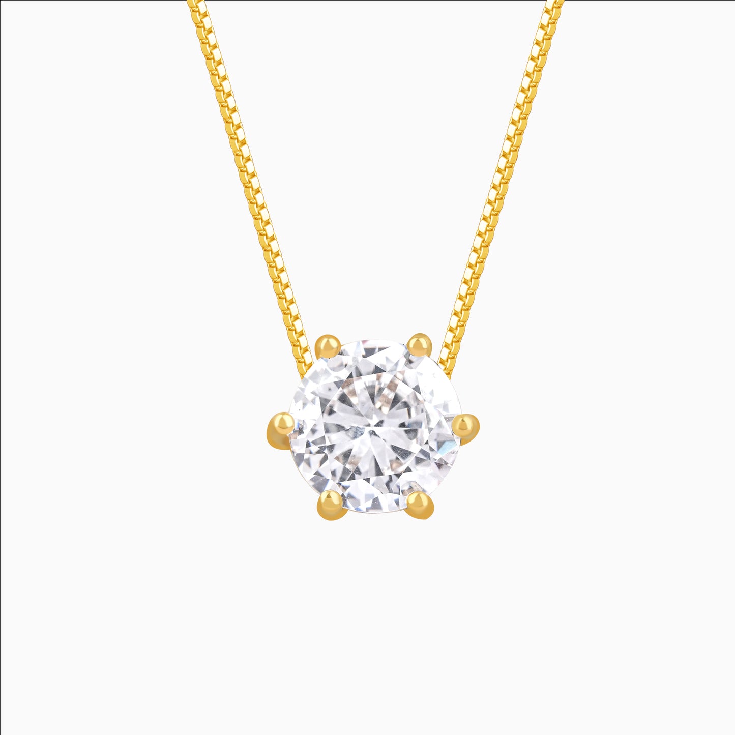 18K Gold Plated Wrapped with Love Solitaire Statement Necklace