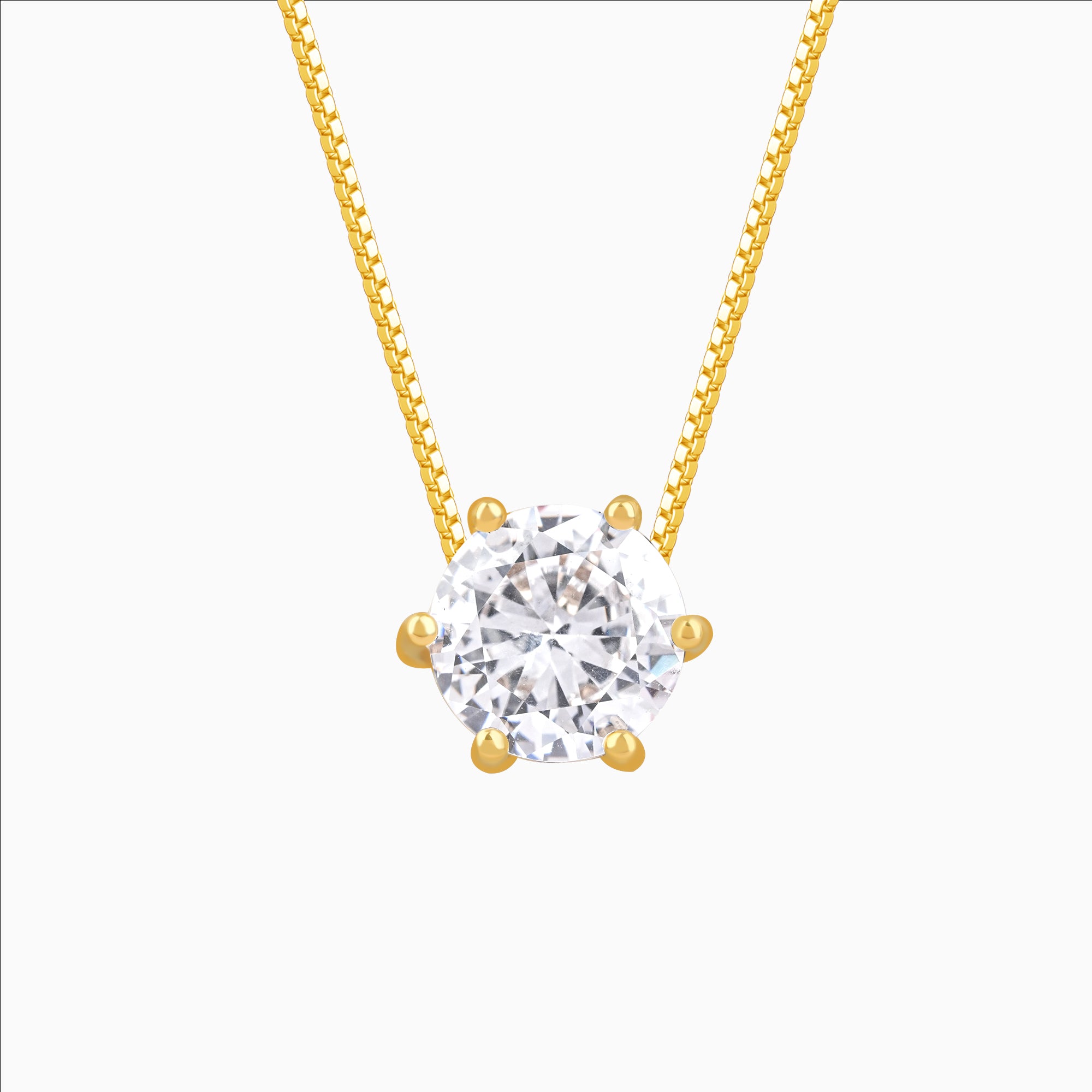 18K Gold Plated Wrapped with Love Solitaire Statement Necklace