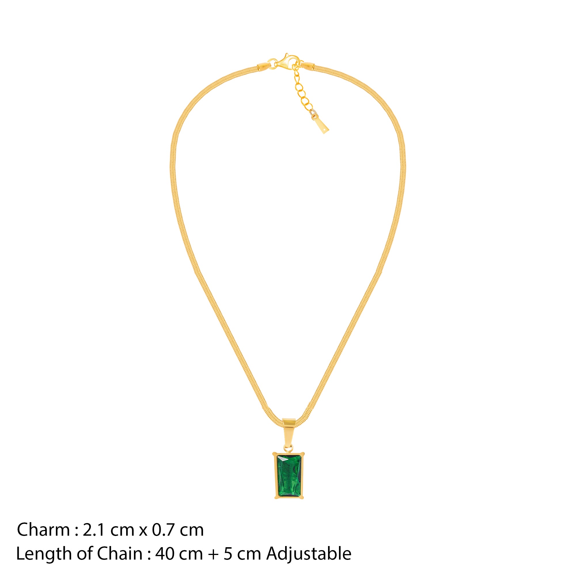 18K Gold Plated Emerald Whisper Jewellery Set