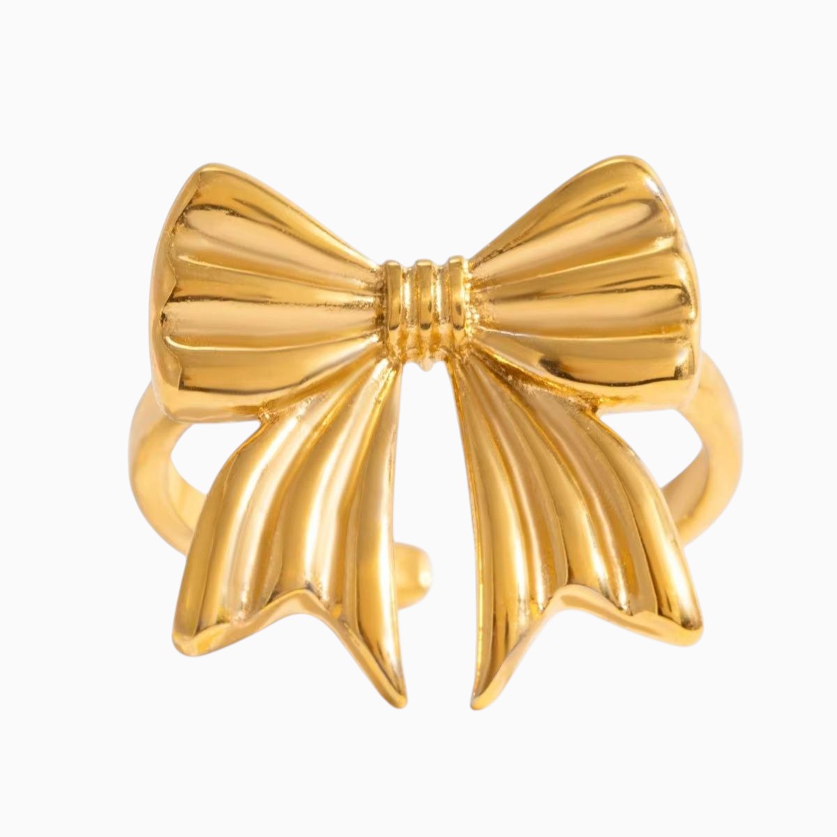 18K Gold Plated Bow Statement Ring