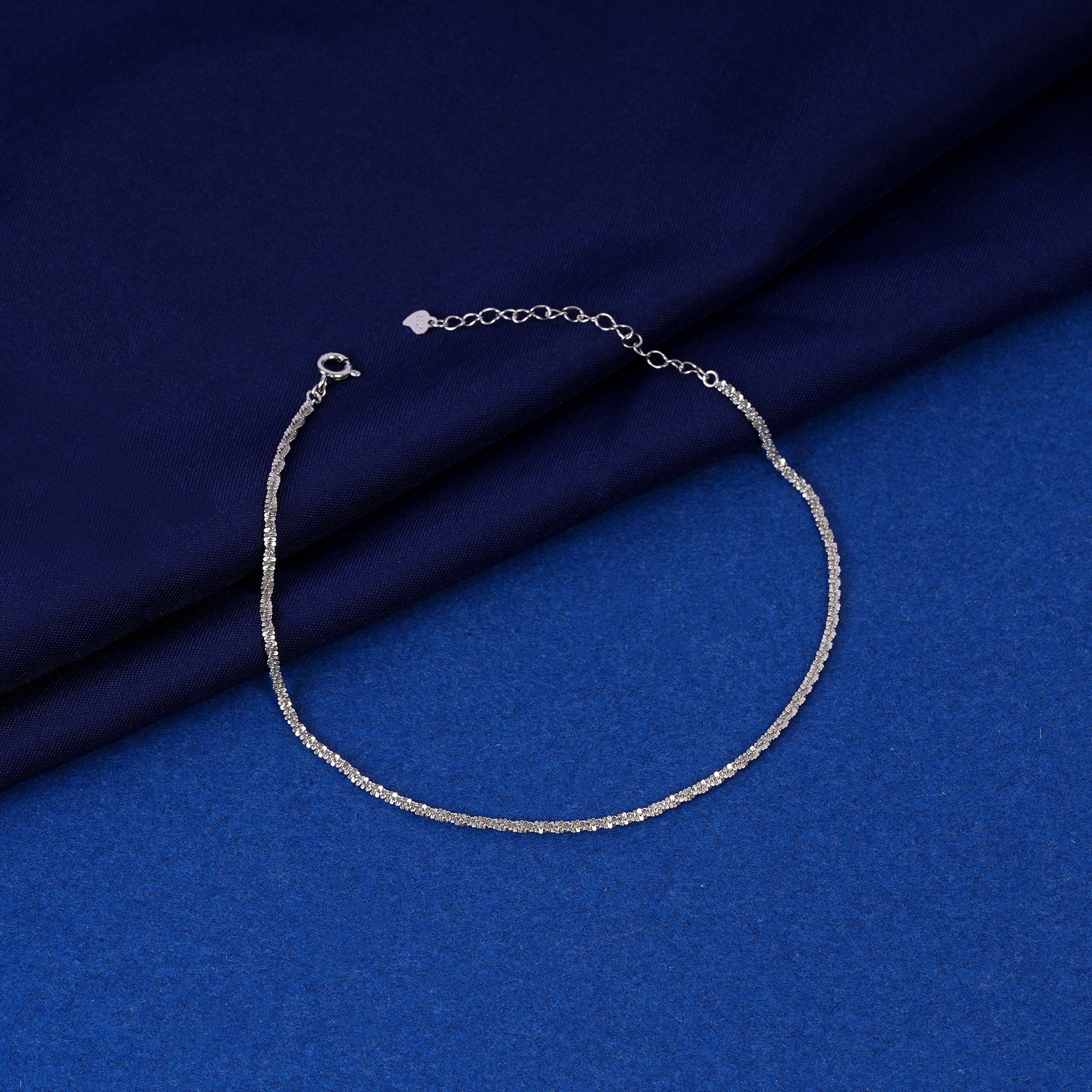 925 Sterling Silver Star Charm Anklet