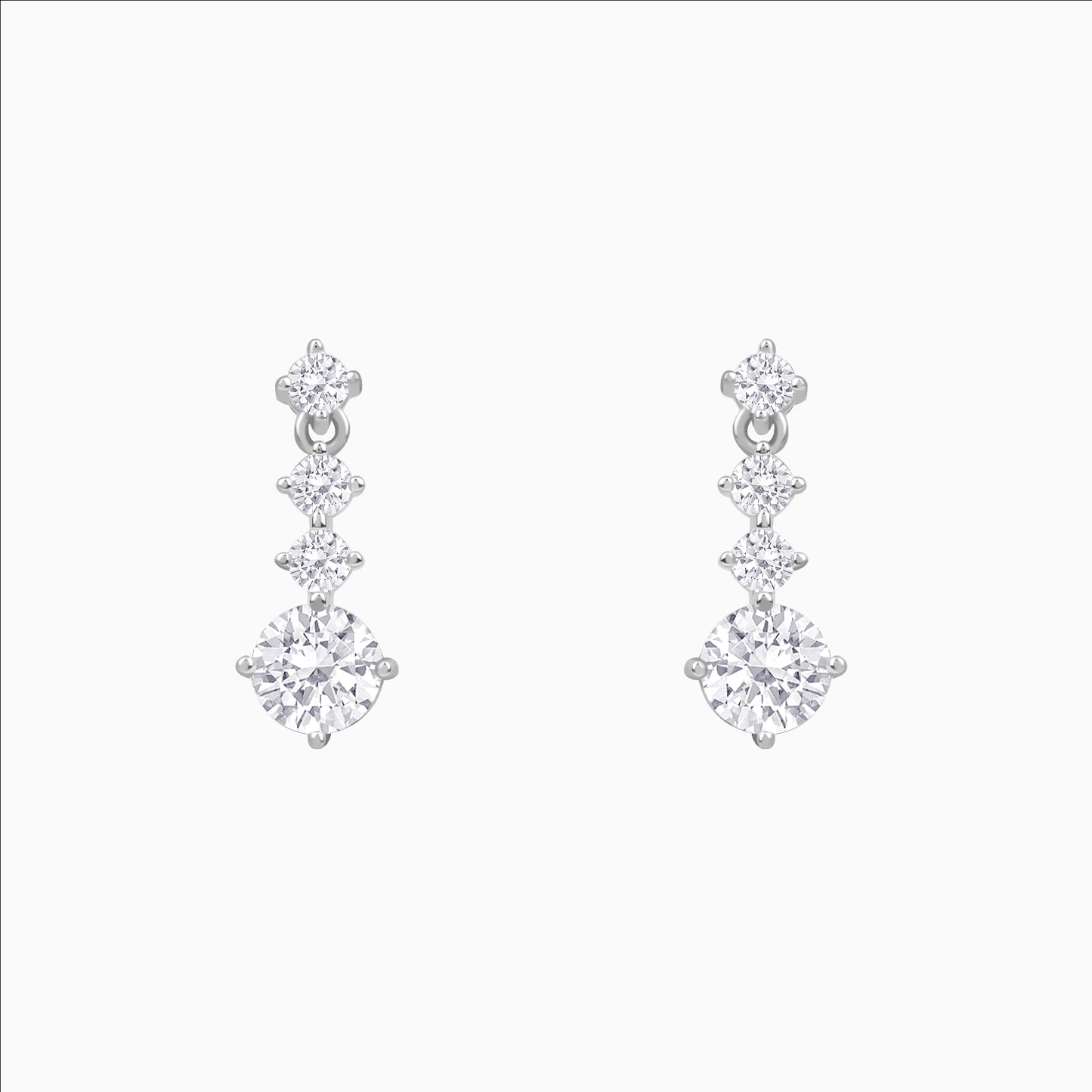 Drops of Light Sterling Silver Earrings ? front view