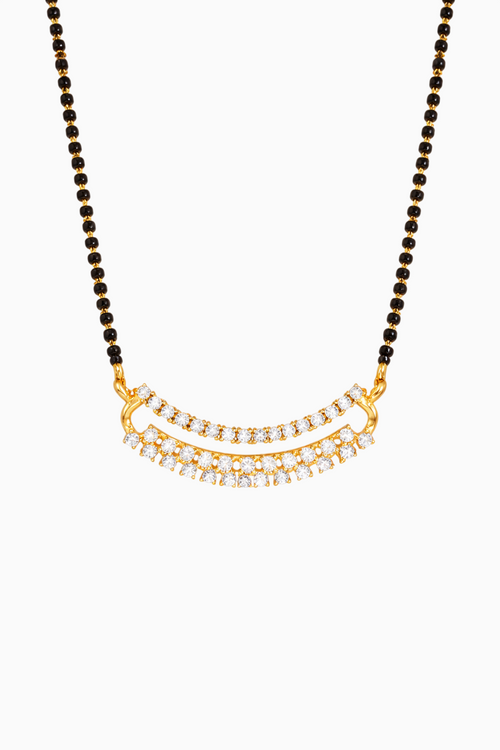 Curved Bar CZ Mangalsutra