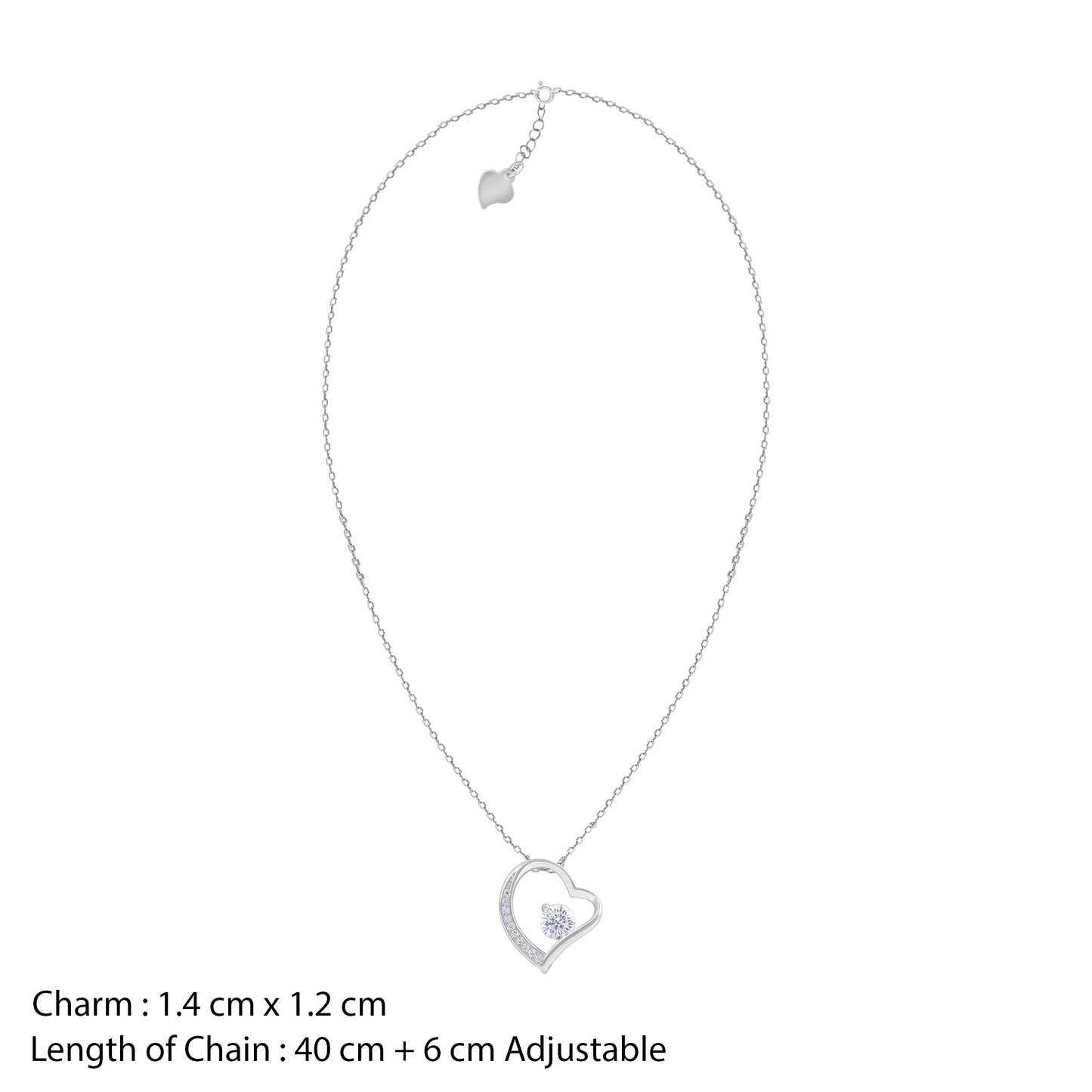 925 Sterling Silver Timeless Heart Necklace