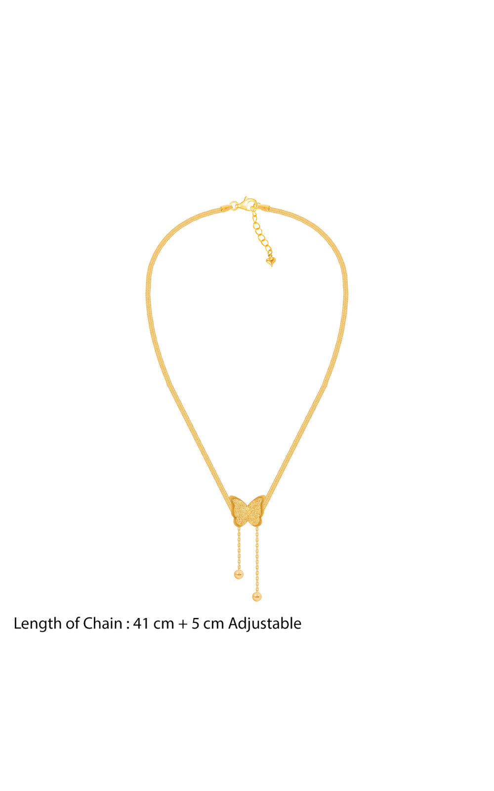 18K Gold Plated Golden Flutter Butterfly Necklace