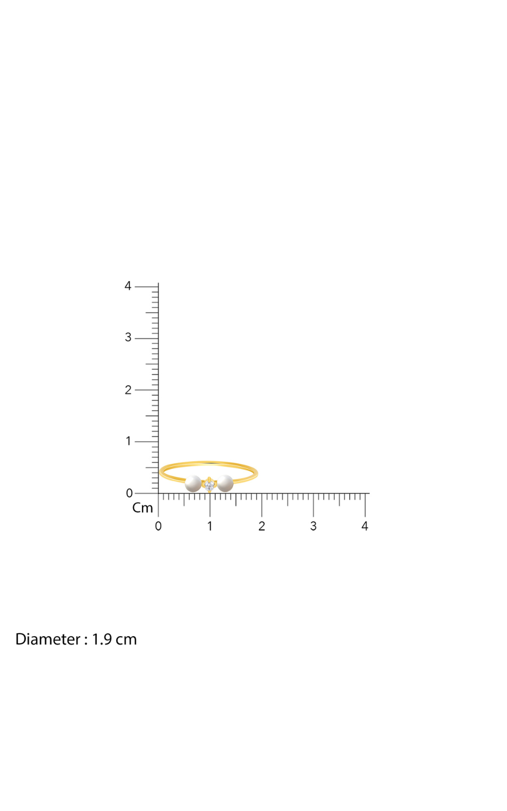 18k Gold Plated Twin Pearl Ring