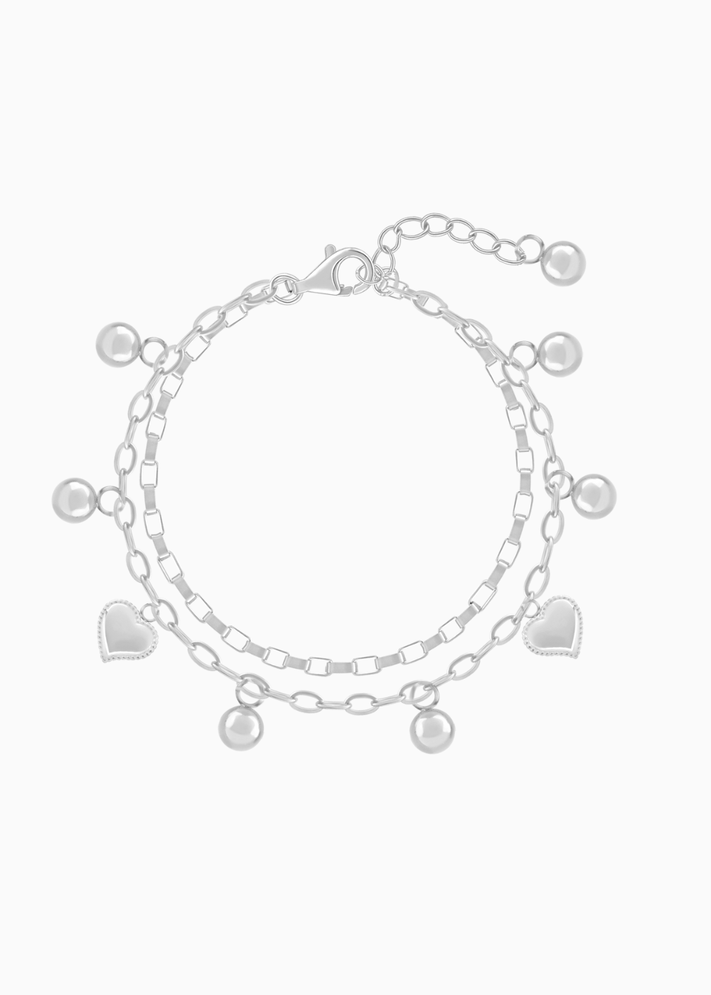 Hearts All Over Bracelet - Silver