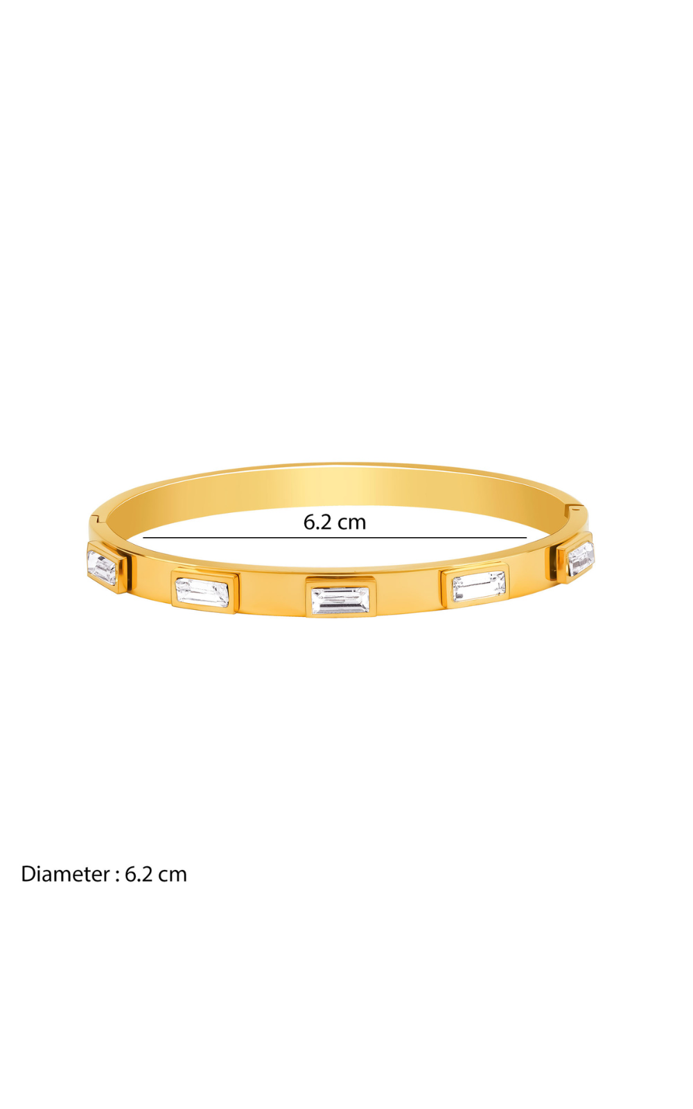 18K Gold Plated Lustre Line Bangle Bracelet