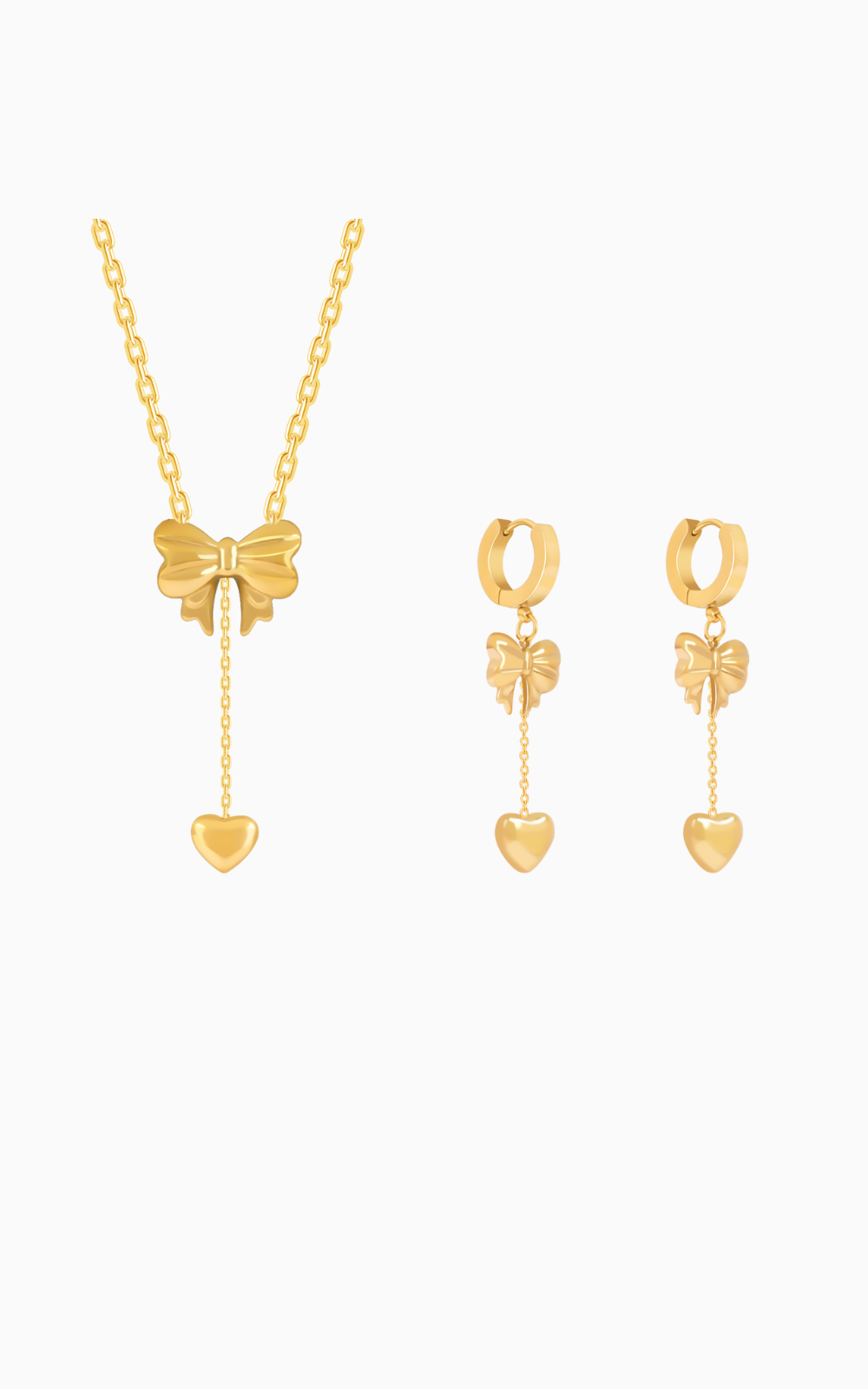 18K Gold Plated Sweetheart Bow Jewellery Set