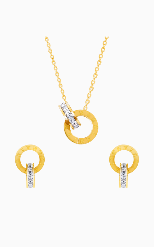 Crystal Circle Jewellery Set
