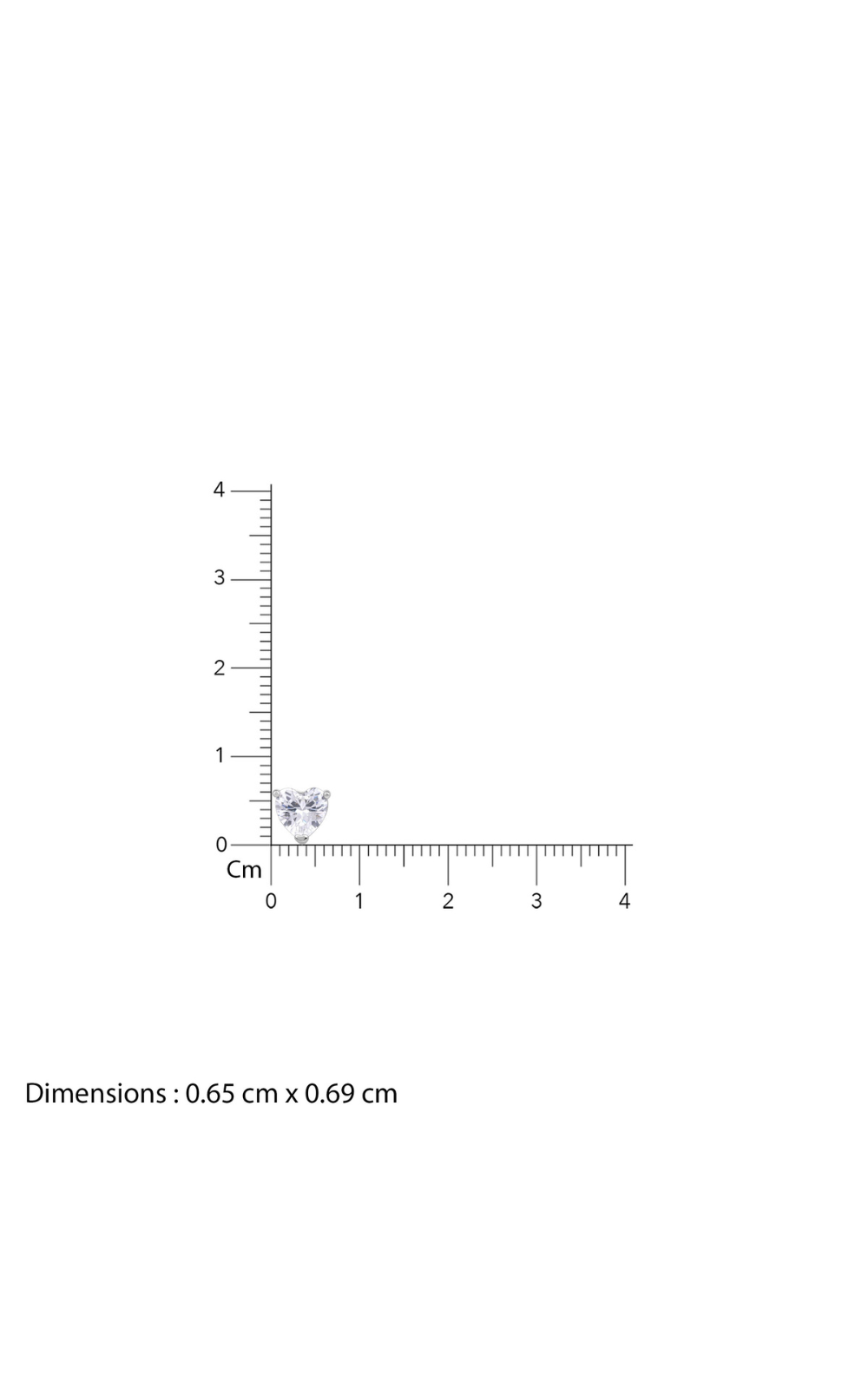 925 Sterling Silver Clear Heart Earrings