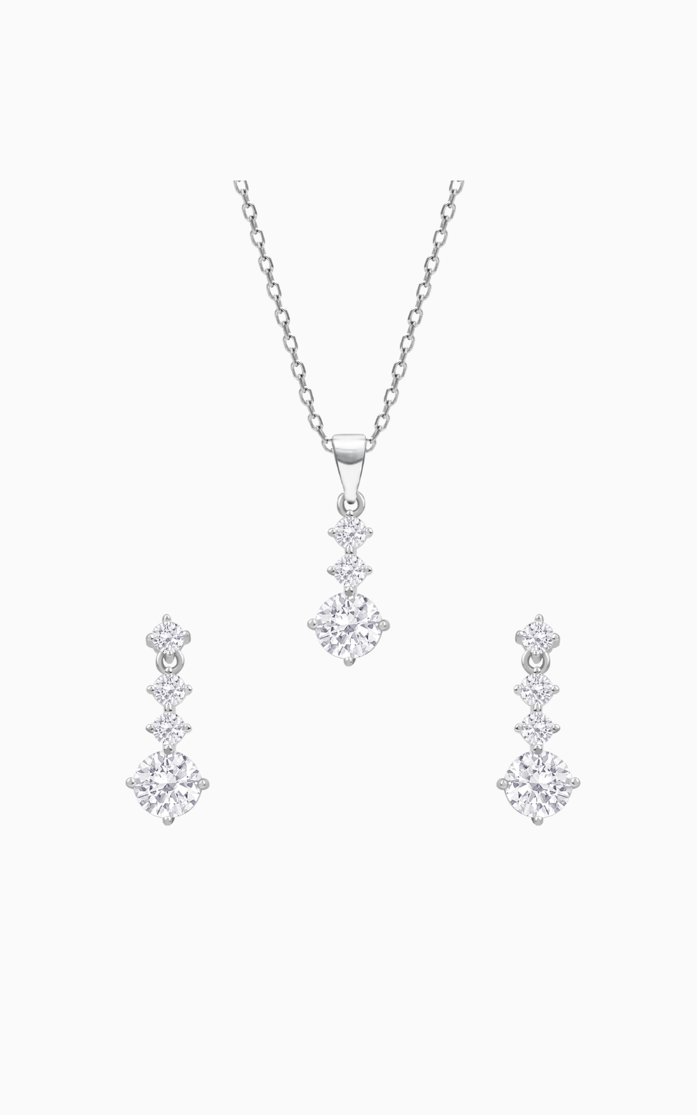 925 Sterling Silver Drops of Light Jewellery Set