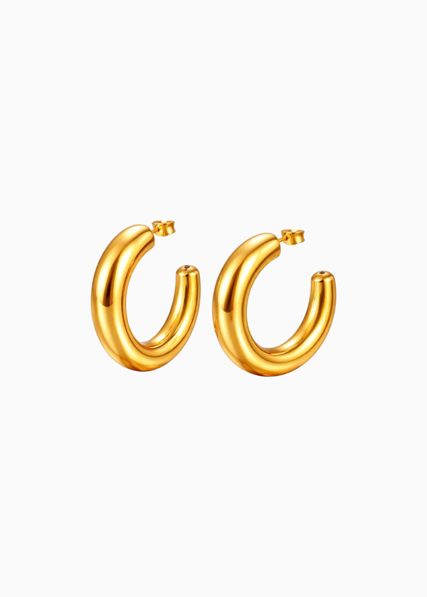 Chunky Half Hoop Earrings