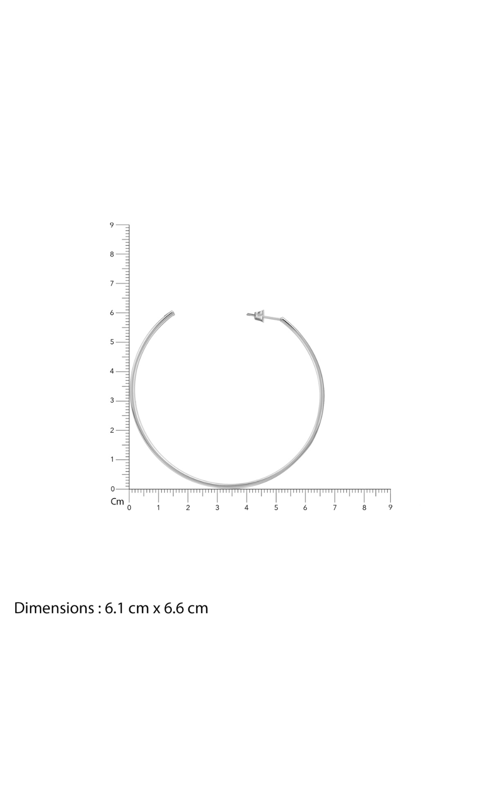 18K White Gold Plated Bold Orbit Big Hoop Silver Earrings