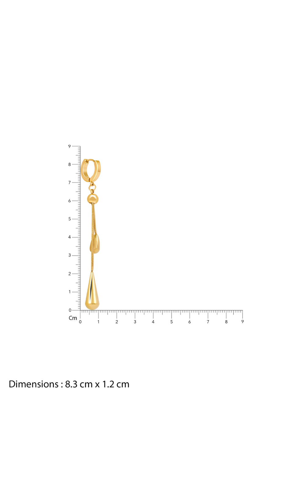 18K Gold Plated Golden Drape Tassel Drop Earrings