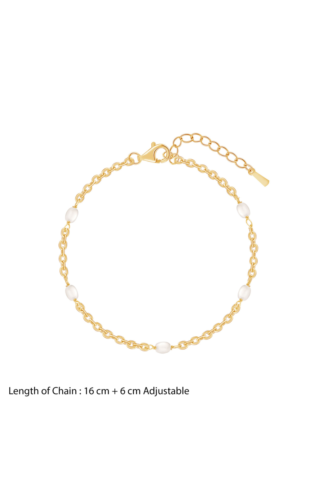 18K Gold Plated Lustrous Calm Pearl Bracelet