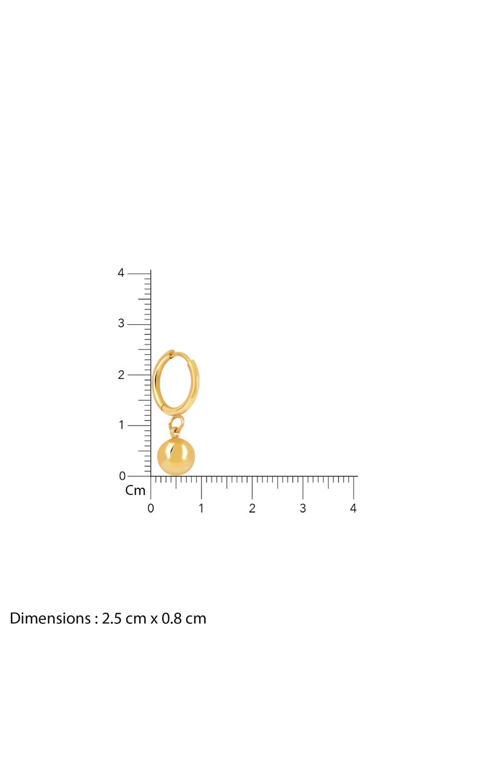 18K Gold Plated Golden Orb Hoop Earrings