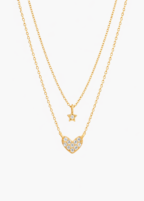Star Heart Layered Necklace