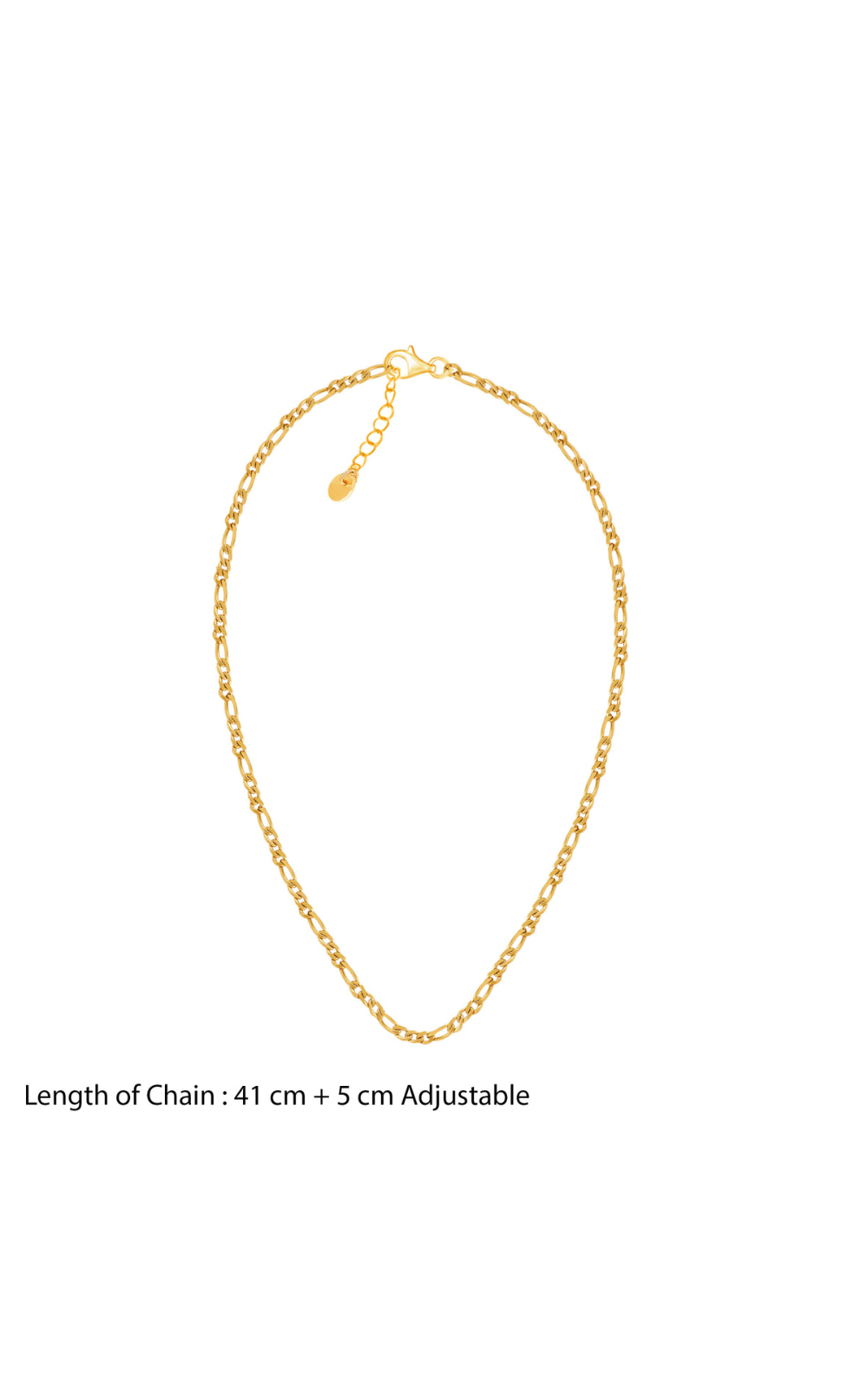 18K Gold Plated Classic Figaro Chain Necklace