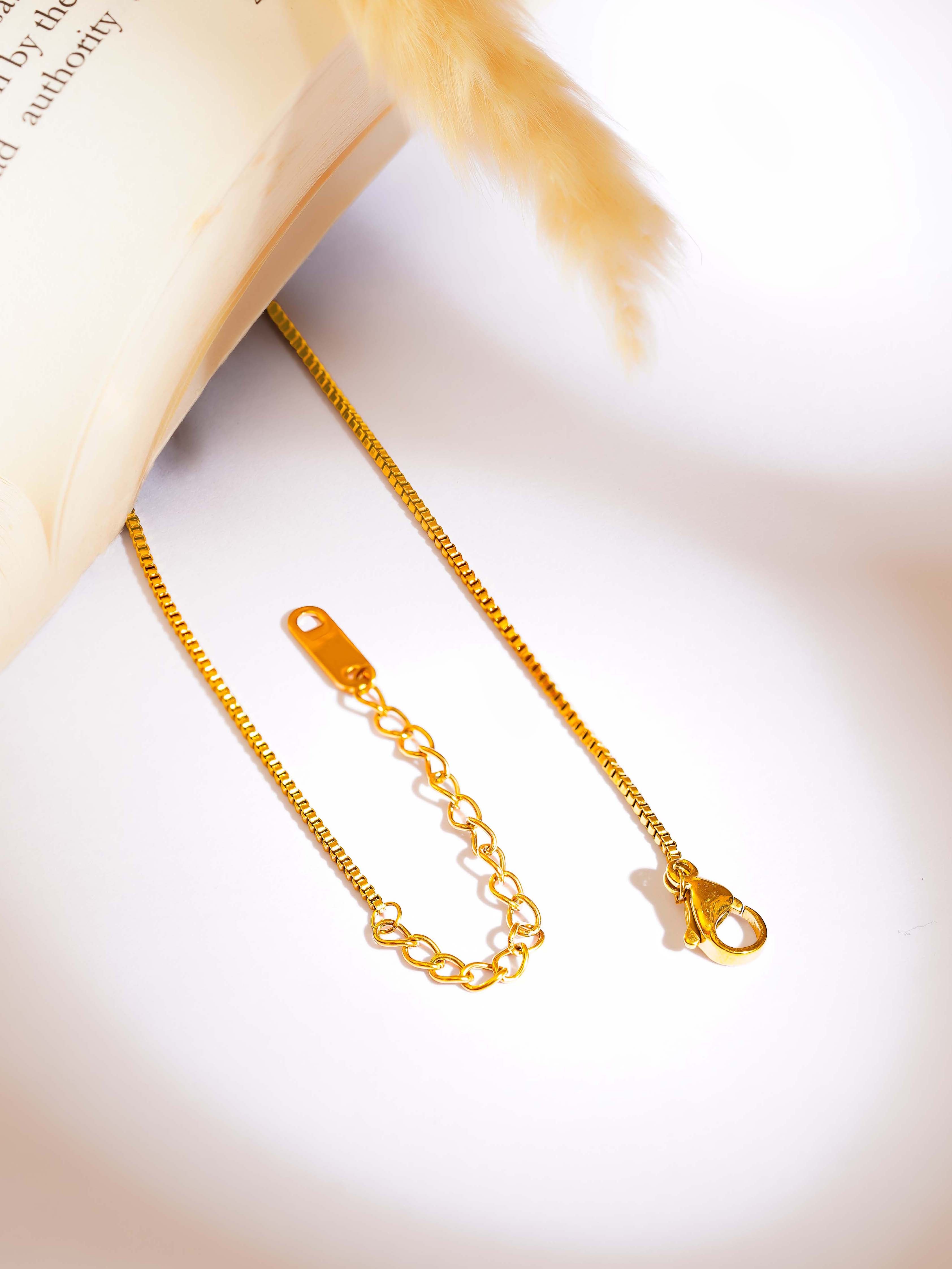 18K Gold Plated Wrapped with Love Solitaire Statement Necklace