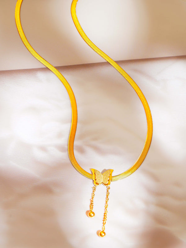 Butterfly Slider Lariat Necklace