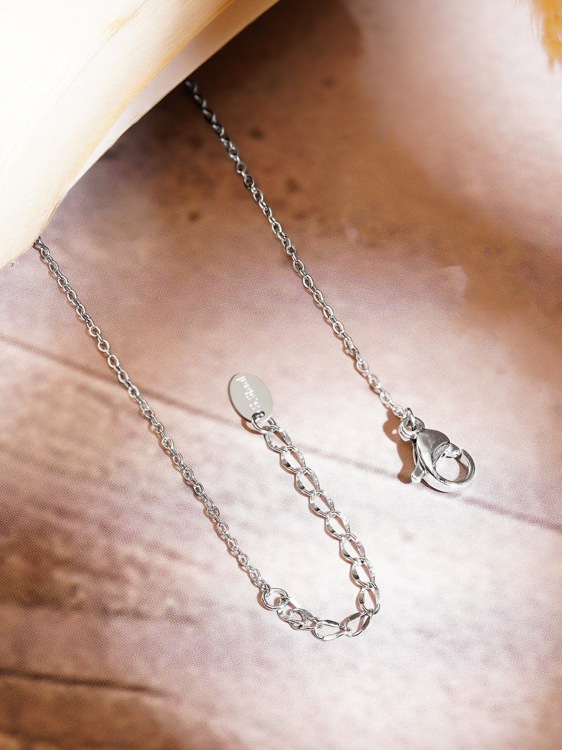Crystal Pearl Pendant Necklace Silver