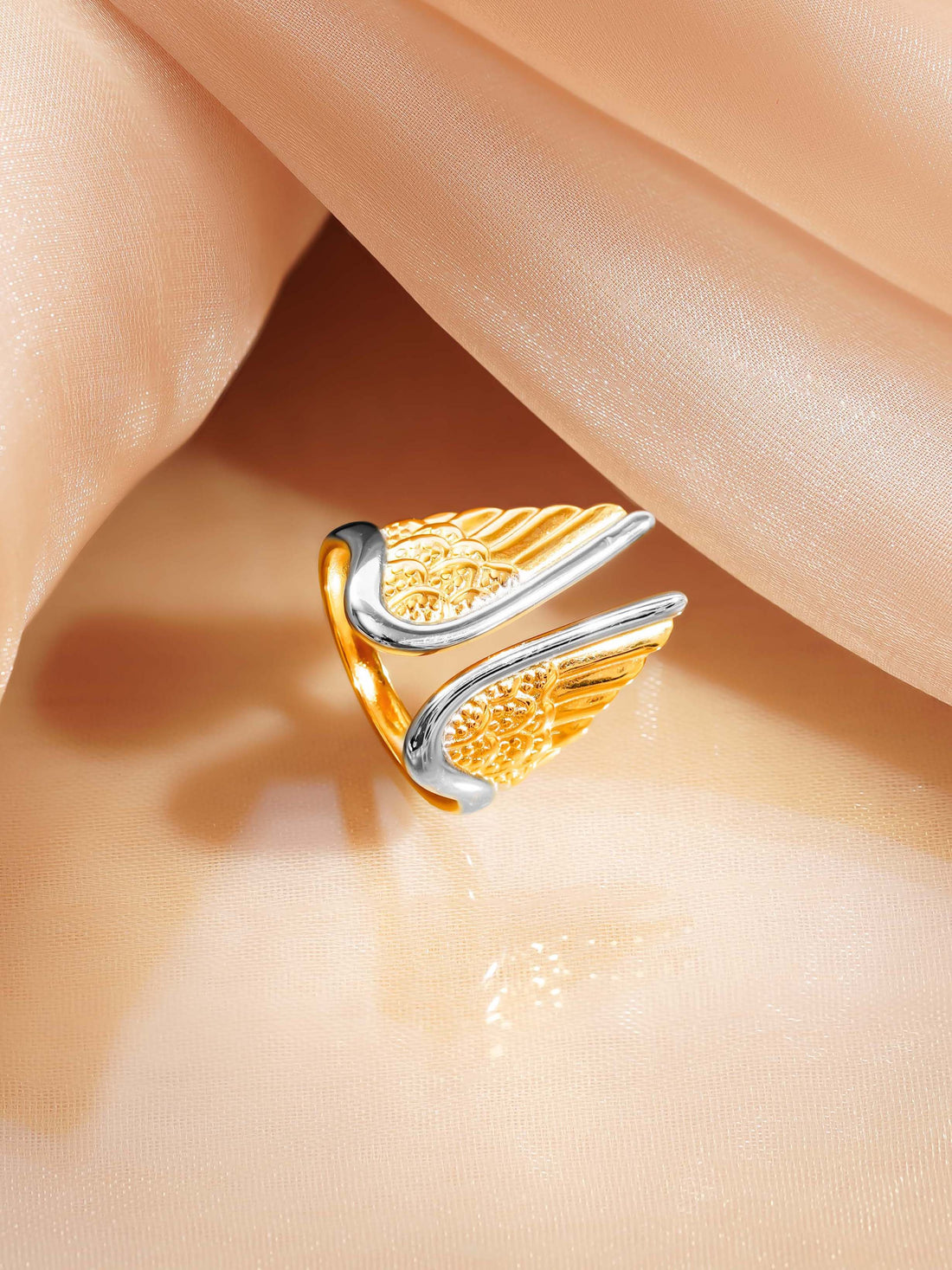 Angel Wing Ring Two Tone