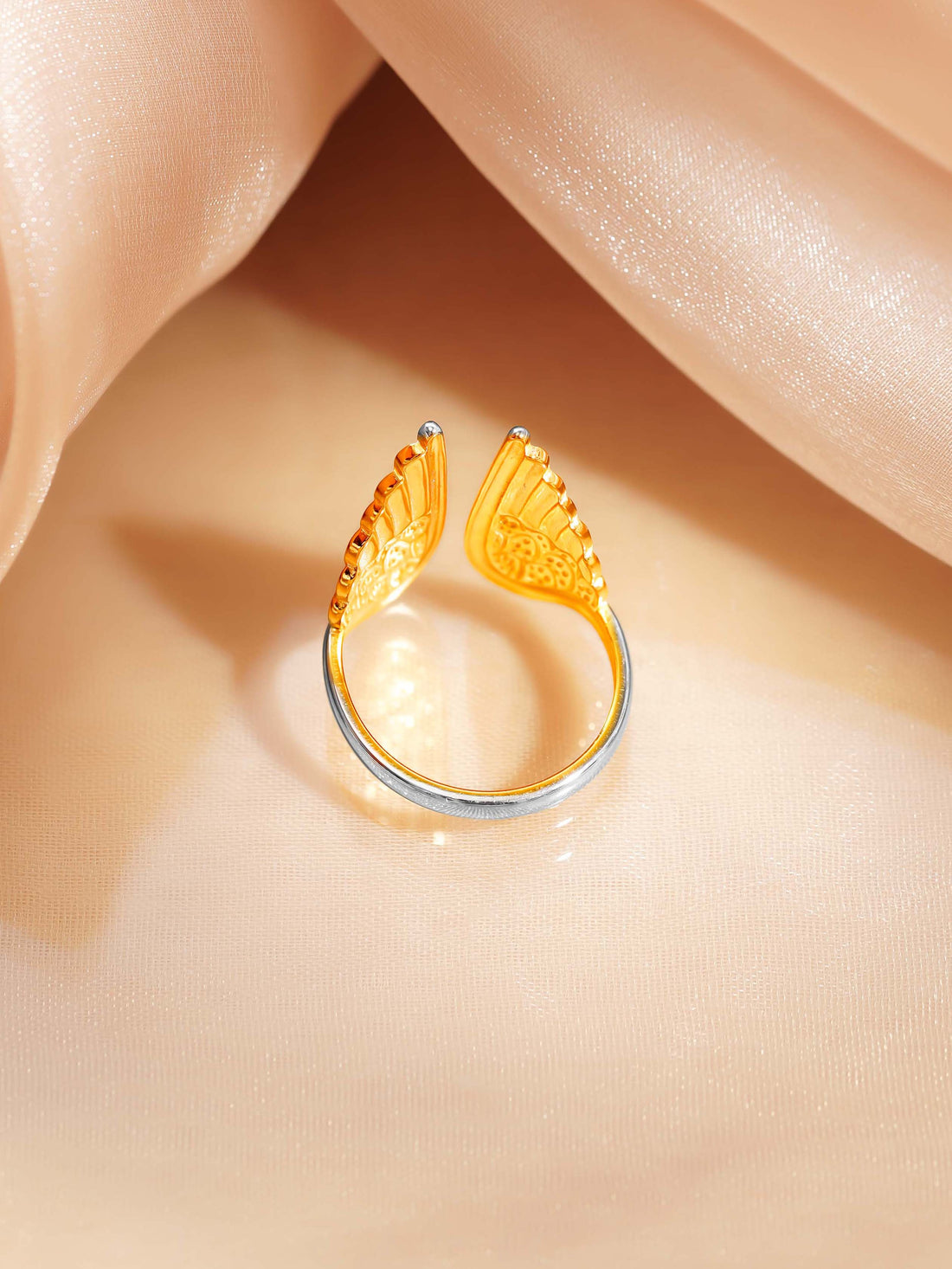 Angel Wing Ring Two Tone