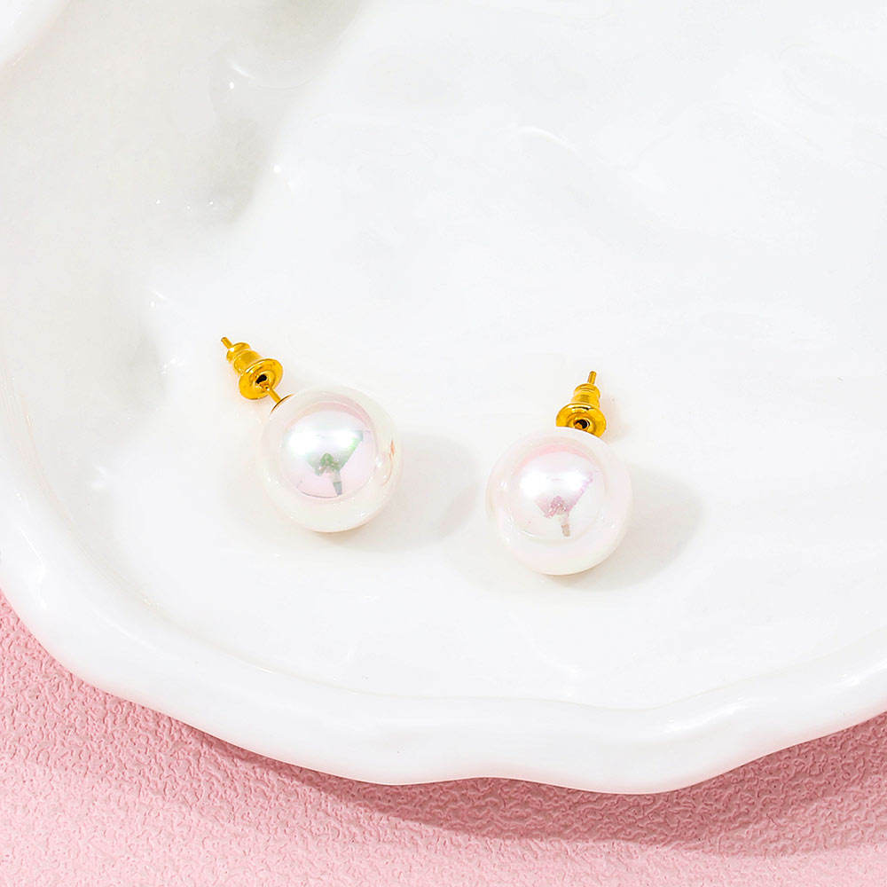 Big Pearl Stud Earrings