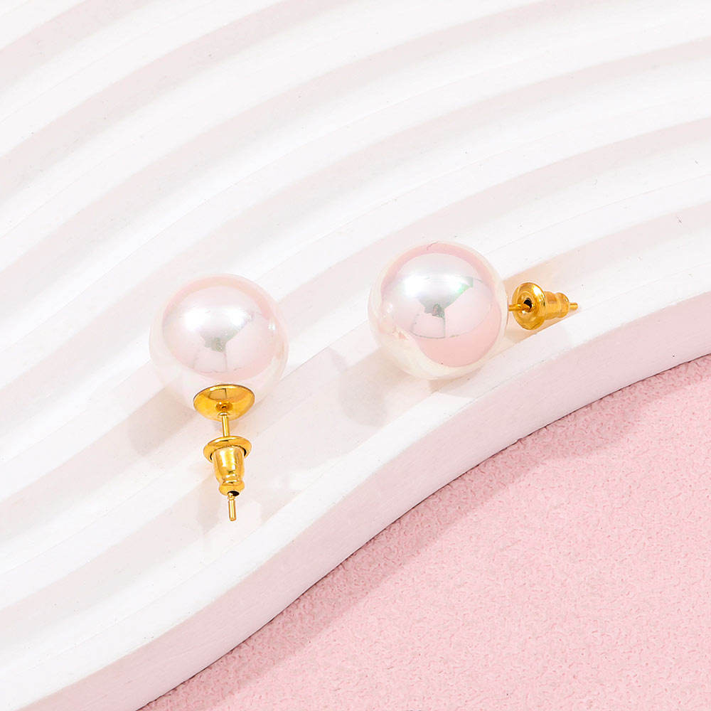 Big Pearl Stud Earrings